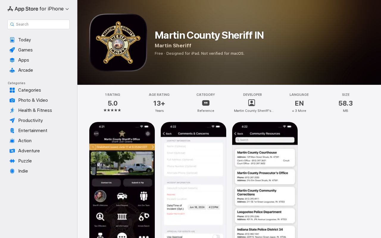 Martin County Sheriff app inmate search and jail information